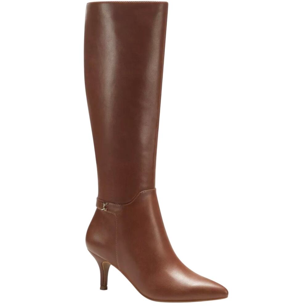 Charter Club Women's Cruelaa Pointed Toe Kitten Heel Boots Tan Size 8